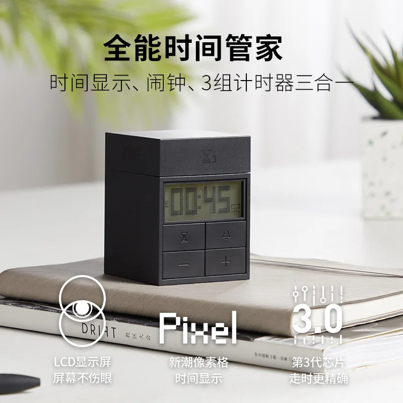 Xiaomi youpin tempo caixa mágica rotativa cozinha temporizador diversão das crianças estudante estudando pós-graduação gerente de tempo despertador
