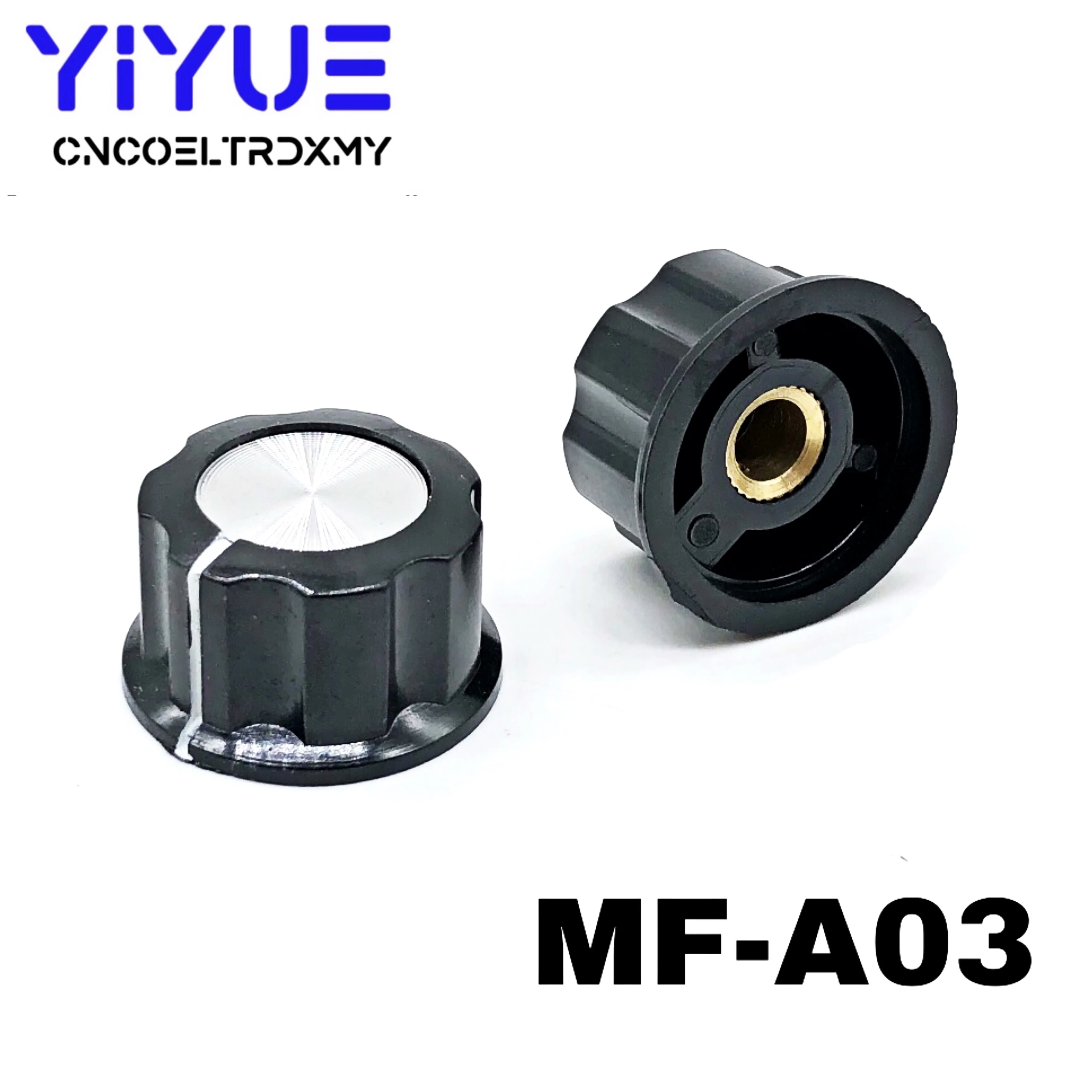 2Pcs Potentiometer ลูกบิดหมวก 6 มม.MF-A01 MF-A02 MF-A03 MF-A04 MF-A05 สวิทช์หมุนลูกบิดหมวก WHT118 WX050