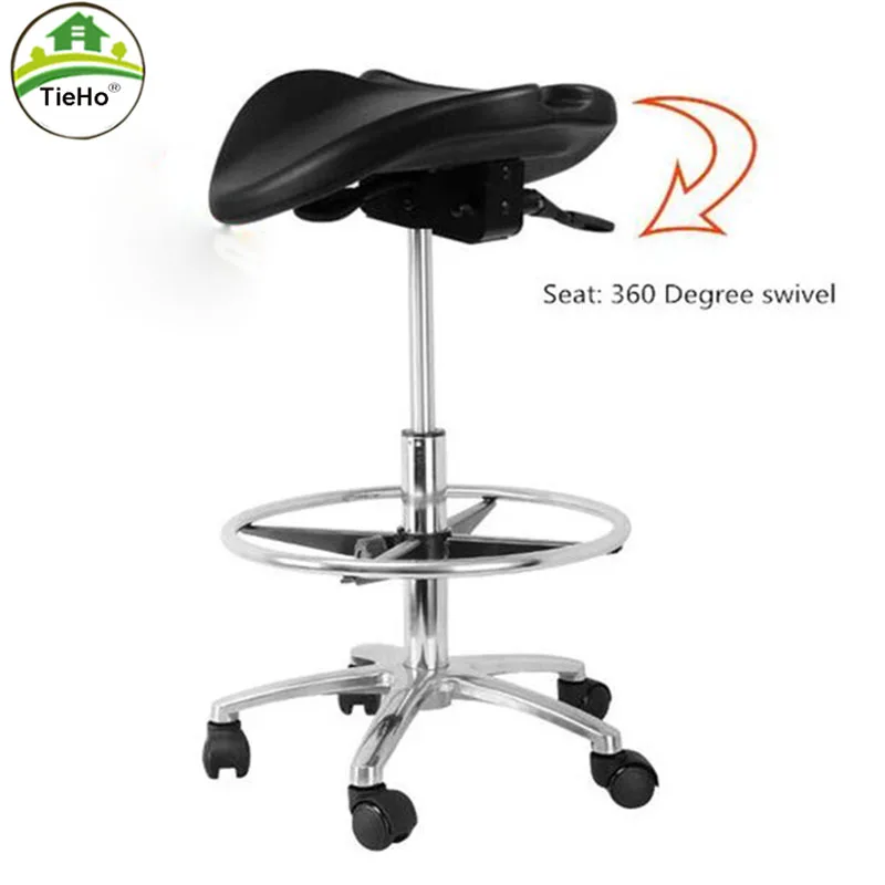 Ergonomic Saddle Chair with Swivel Tilting Seat, Orthopedic Chair, Posture Stool, Barber Chair, Dental Salon Stool, Forward Lean