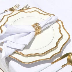 Multi Size Nordic Phnom Penh White Sun Flower Ceramic Plate Set Restaurant Wedding Household Bone China Western Steak Salad Dish