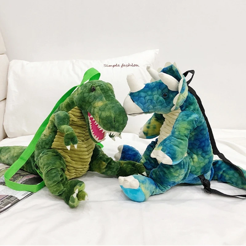 Ransel Dinosaurus 3D Kreatif Orangtua-anak Mode Baru Tas Punggung Mewah Kartun Hewan Lucu Tas Dinosaurus untuk Hadiah Anak-anak