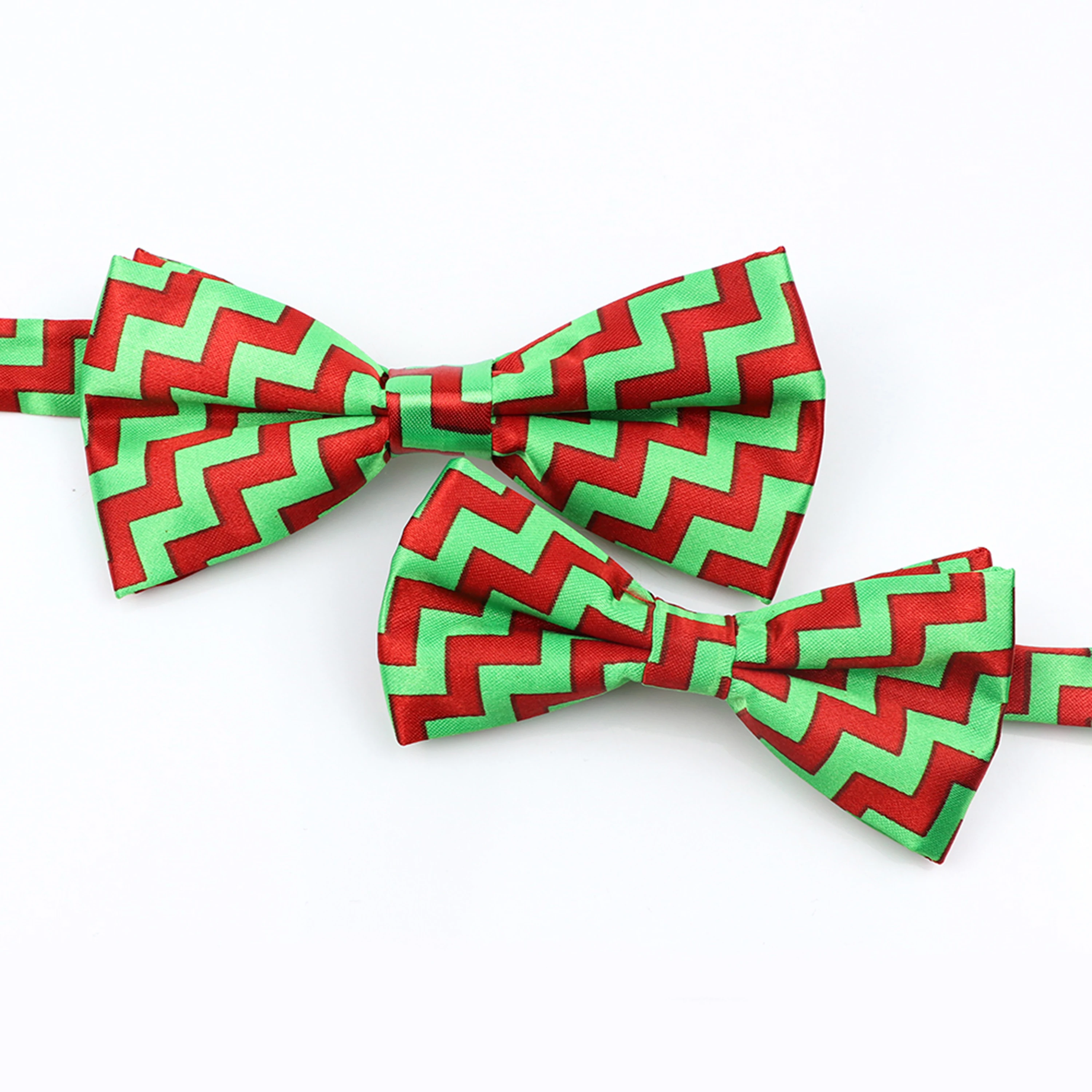 Red Blue Green Colorful Christmas Bowtie Set For Father Son Gift Santa Claus Snowflake Elk Festival Theme Bow Tie Accessory