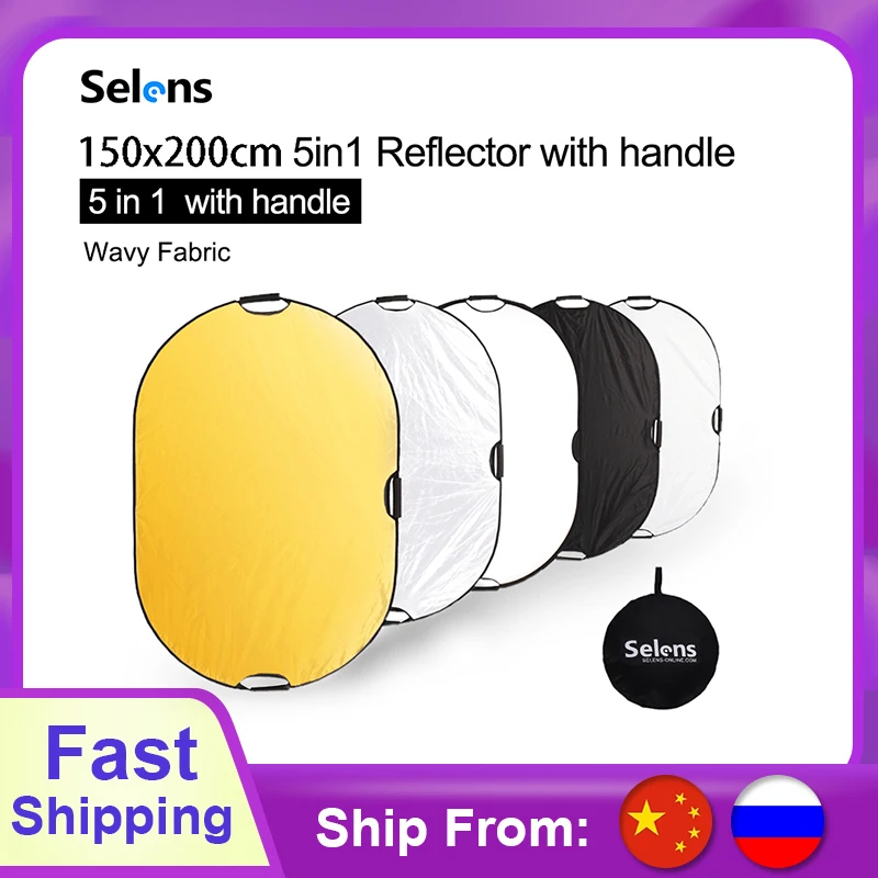 

Portable Reflector Photography Light Diffuser Camera Light Reflector With Carry Case Reflector For Photography 150x200CM 5 in 1