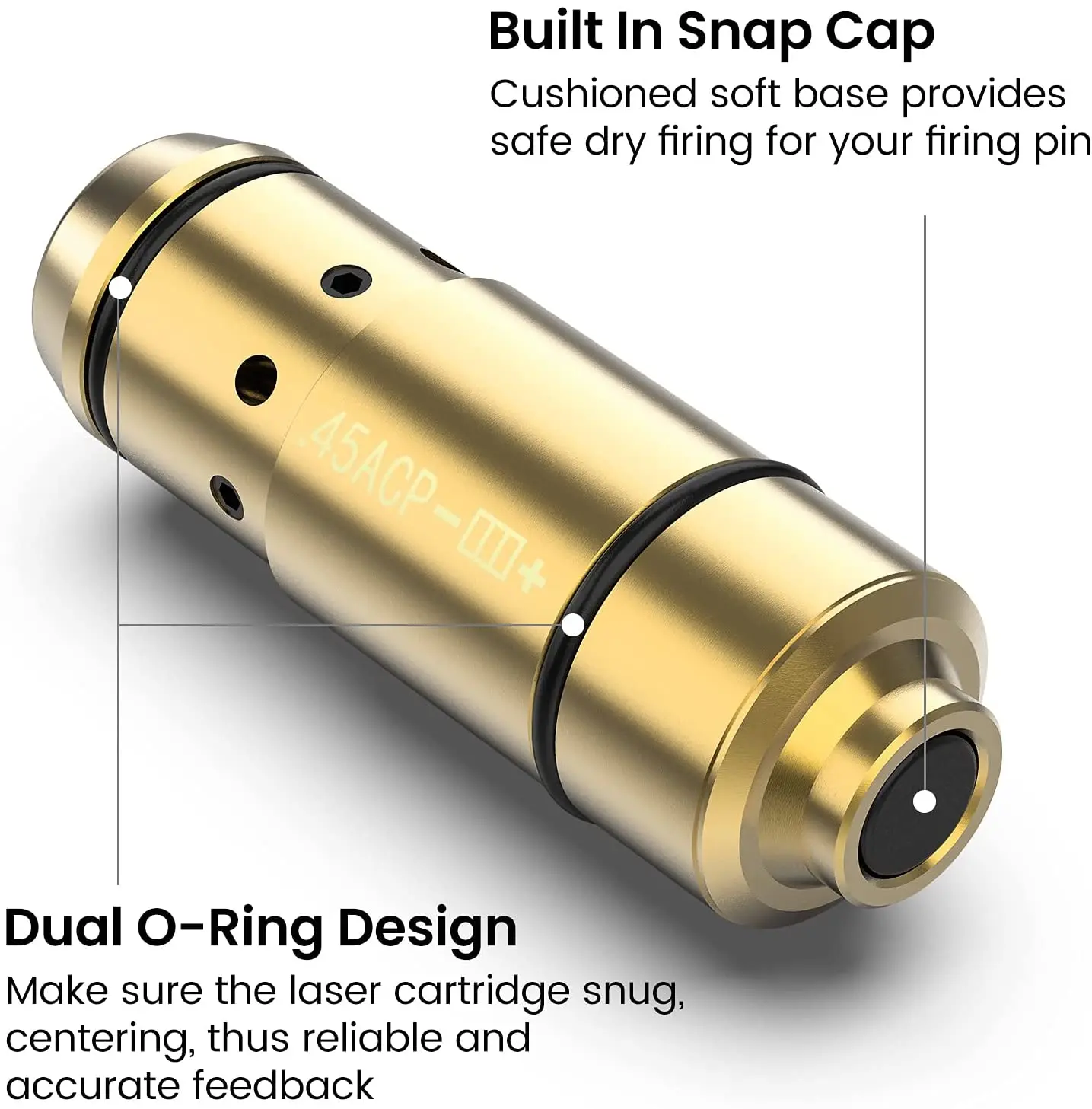 9mm 380ACP Training Laser Cartridge 9x19 9MM Luger 38SPL 40S&W 45ACP Dry Fire Training Bullet Laser Collimator