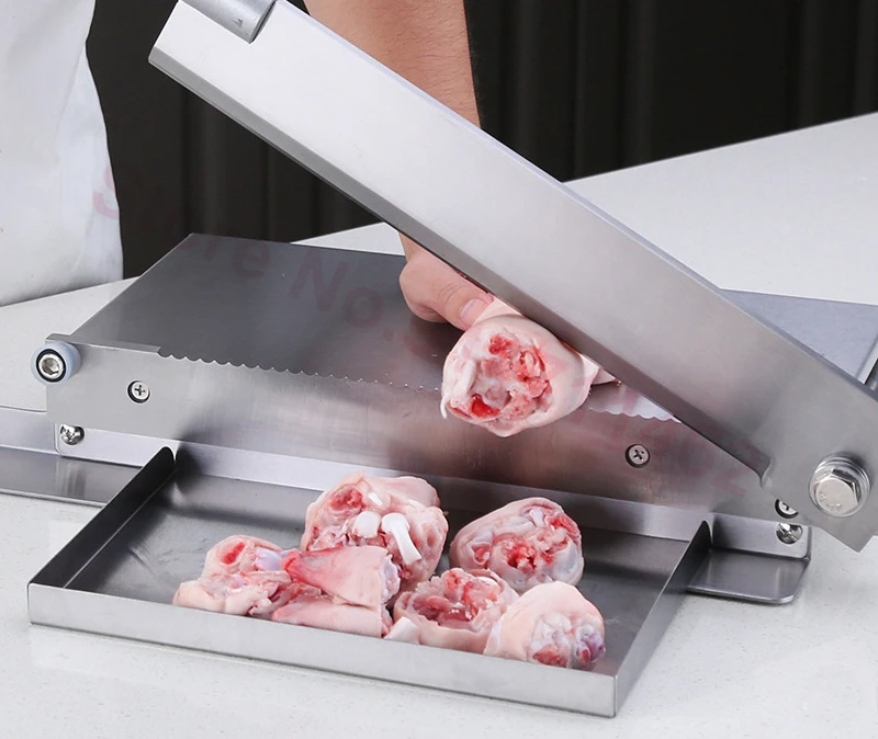 16 Inch Bone Cutting Machine Stainless Steel Manual Meat Slicer Cut Trotter/Ribs/Fish/Meat/Beef Machine