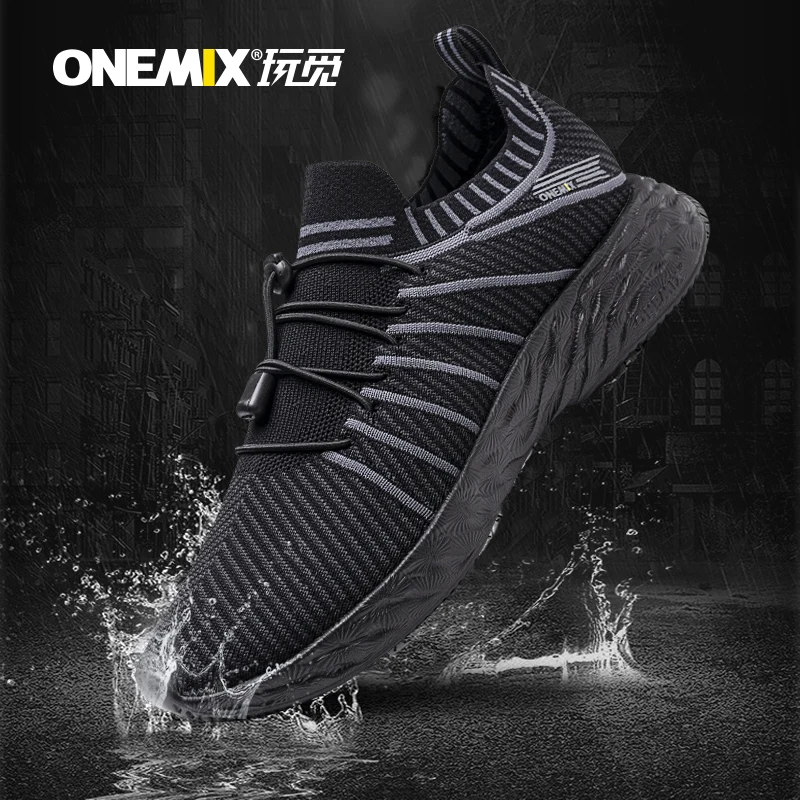 ONEMIX 2024 NEW Design Waterproof Breathable Training Sneakers Running Shoes Male Outdoor Anti-Slip Trekking Sports Shoes