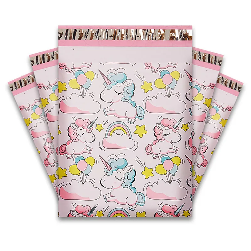 10 Stück 10 x 13 Zoll 250 x 330 mm farbiger Poly-Mailer ohne gepolsterte Umschläge, selbstklebende Versandtaschenumschläge, Versandumschläge