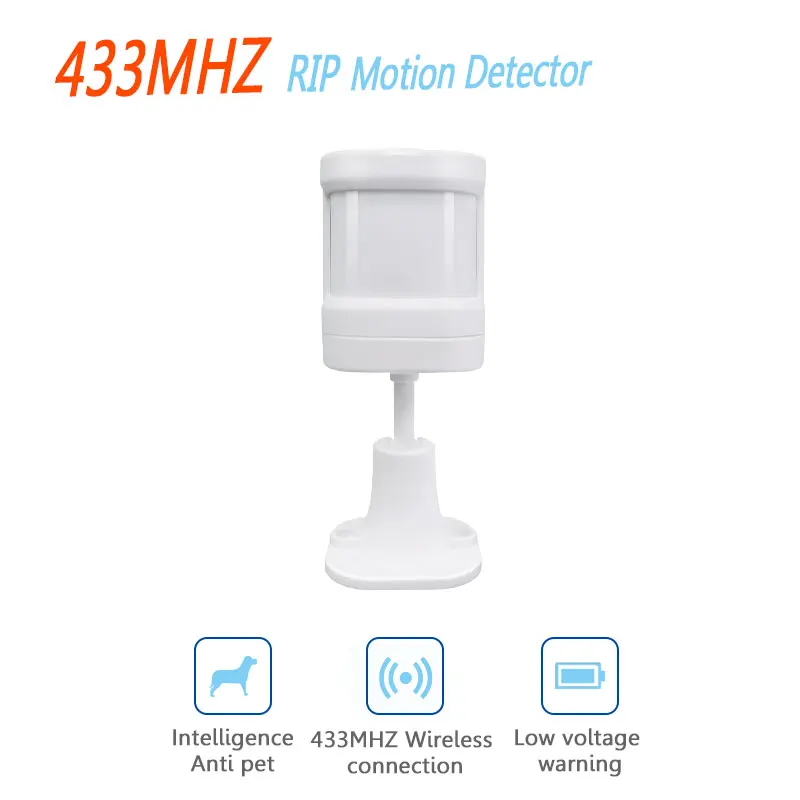 433Mhz Mini Wireless PIR Motion Sensor Detector Infrared Detector For Home Alarm System Intelligent Pet Immunity With Battery