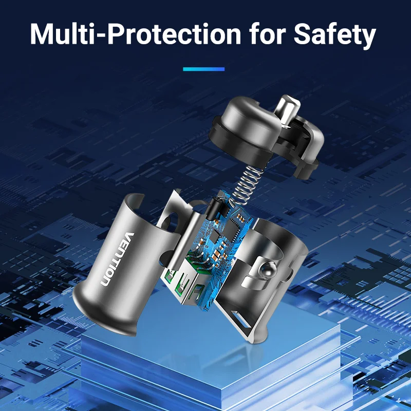 Vention USB شاحن سيارة شحن سريع 4.0 3.0 ل شاومي SCP QC4.0 QC3.0 30 واط نوع C PD سيارة شحن لهواوي آيفون PD شاحن