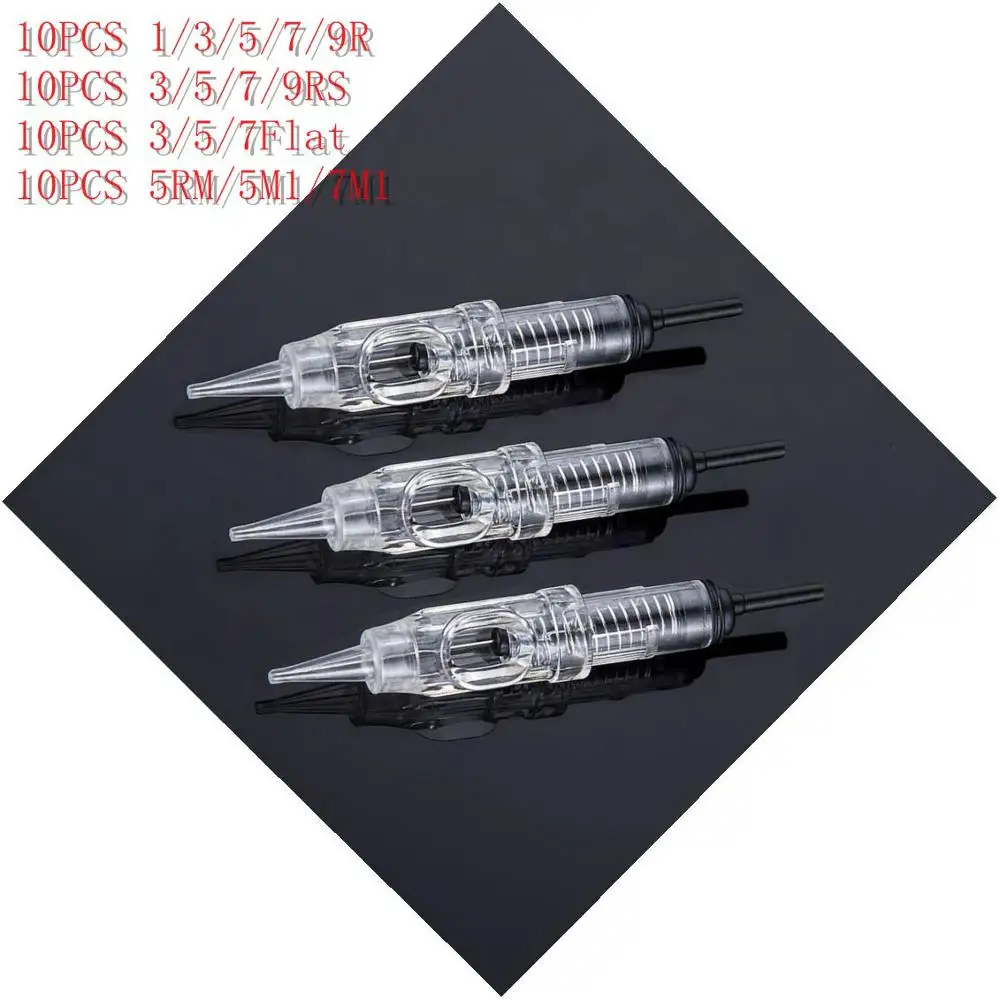 

Tattoo Needle Mix 150pcs R F RS Disposable Sterilized Permanent Makeup Cartridge Needles Tips For Eyebrow Lip Agulha Easy Click