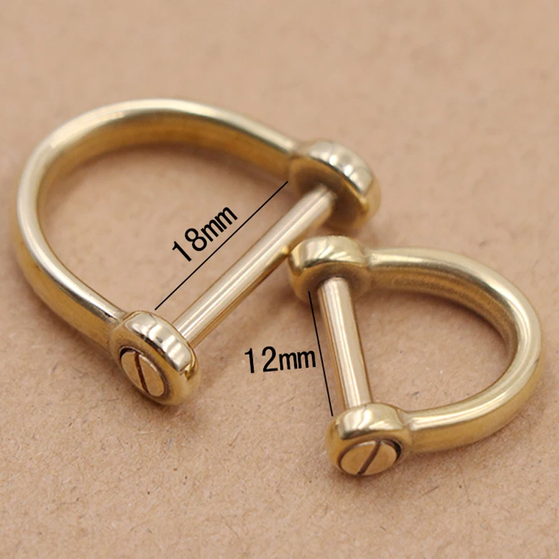 Brass/Stainless Steel Screwed D Ring Clasps Anchor Shackle Adjustable For Key Chain Paracord Bracelet Belt Leather Craft Decor