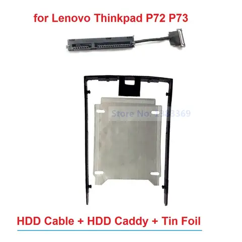 SATA HDD SSD 하드 드라이브 커넥터 플렉스 케이블 캐디 브래킷 프레임 트레이 거치대, 레노버 씽크패드 P72 P73 EP720 시리즈용, 2.5 인치