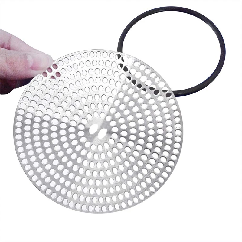 Stainless Steel Silicone Shower Drain Hair Catcher Trap Mesh Good Grips Easy Clean Drain Protector Household Kitchen Bathroom