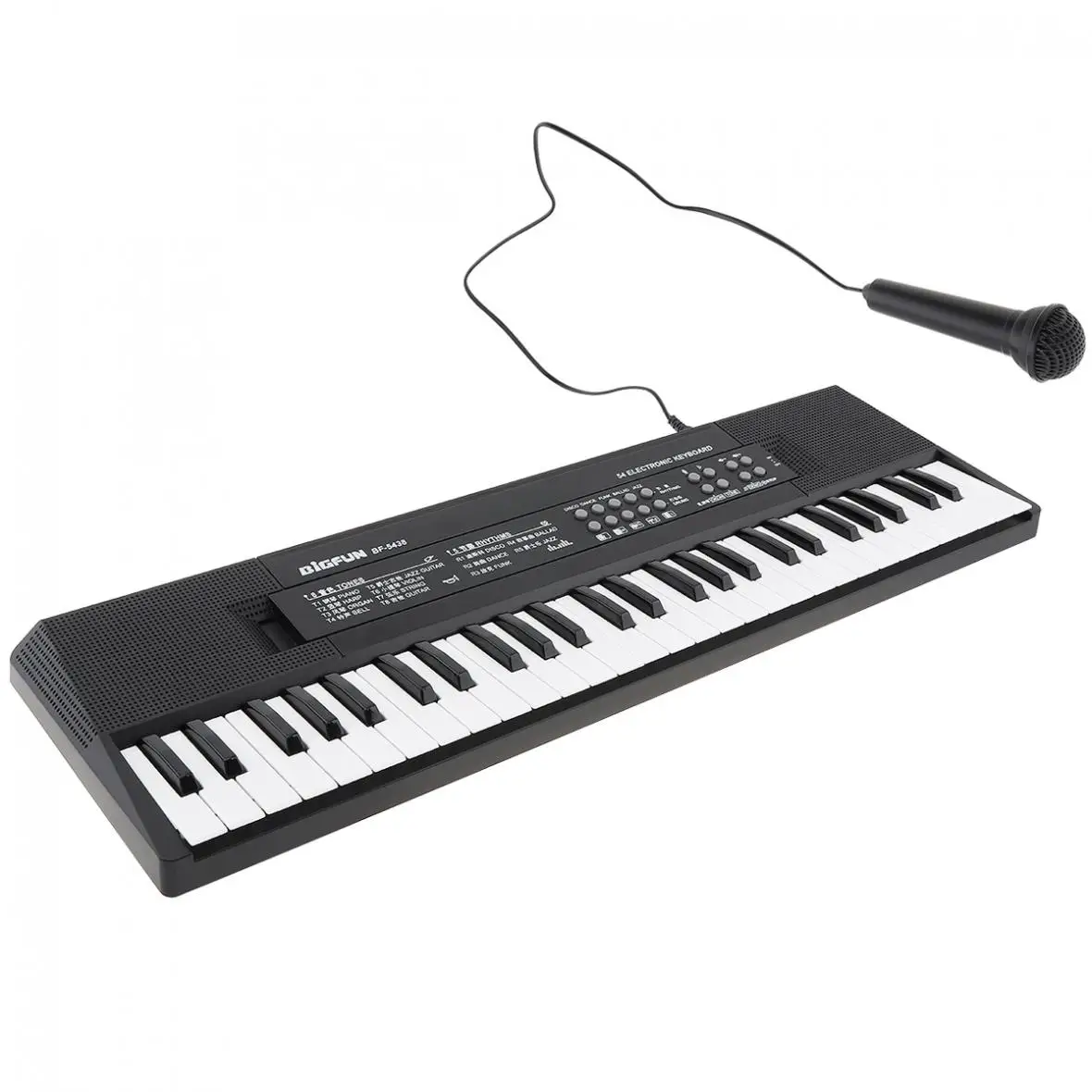 54 Keys Electronic Keyboard Piano Digital Music Key Board with Microphone Gift Musical Enlightenment