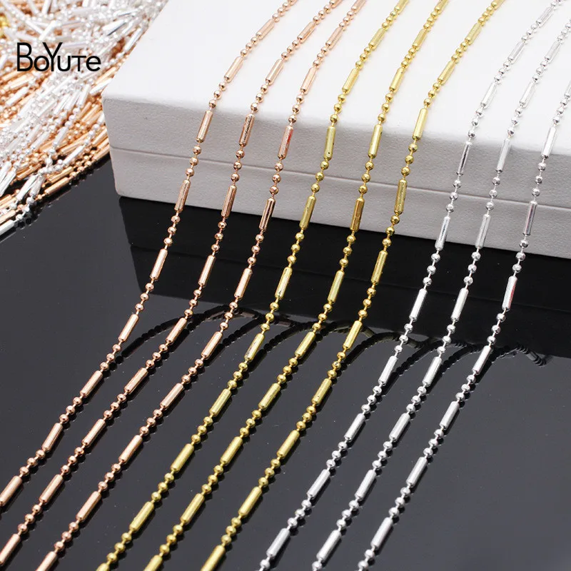 BoYuTe (90-95 Meters/Lot) Wholesale Metal Brass 1.5MM 3:1 Bead Chains Diy Jewelry Accessories Wholesale