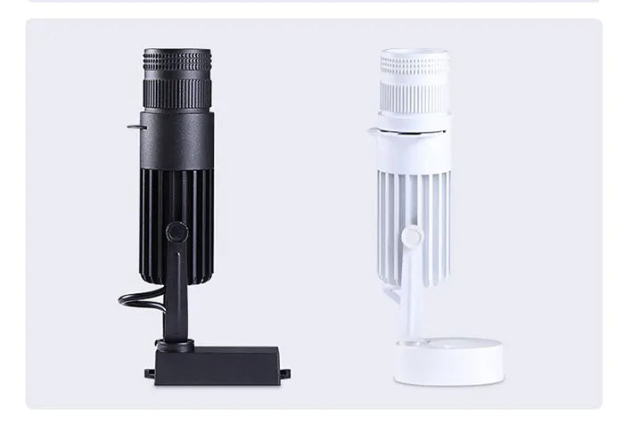 Theater Stage Zoom Spotlights, LED Focus Logo Projector Track Lights,Industrial Gobo Lights for Company Restaurant Store Wedding