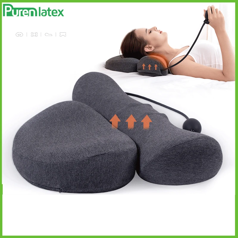 

PurenLatex Multifuntional Pillow Memory Foam Orthopedic Neck Pillow for Protect Neck Pillows Spine Knee Cushion Massage Point