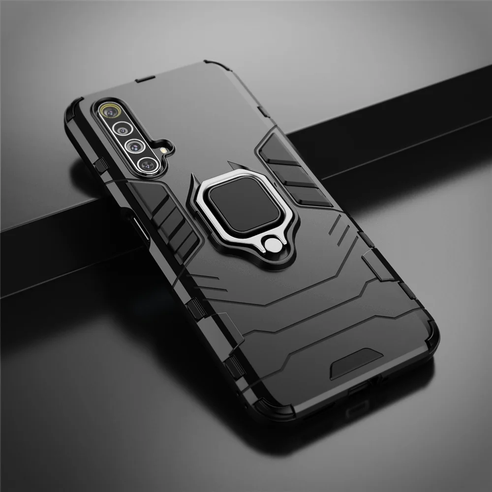 For OPPO Realme X50 Case RMX2144 RMX2051 Shockproof Magnetic Car Metal Ring Armor Cover For OPPO Realme X50 Pro 5G X 50 Funda