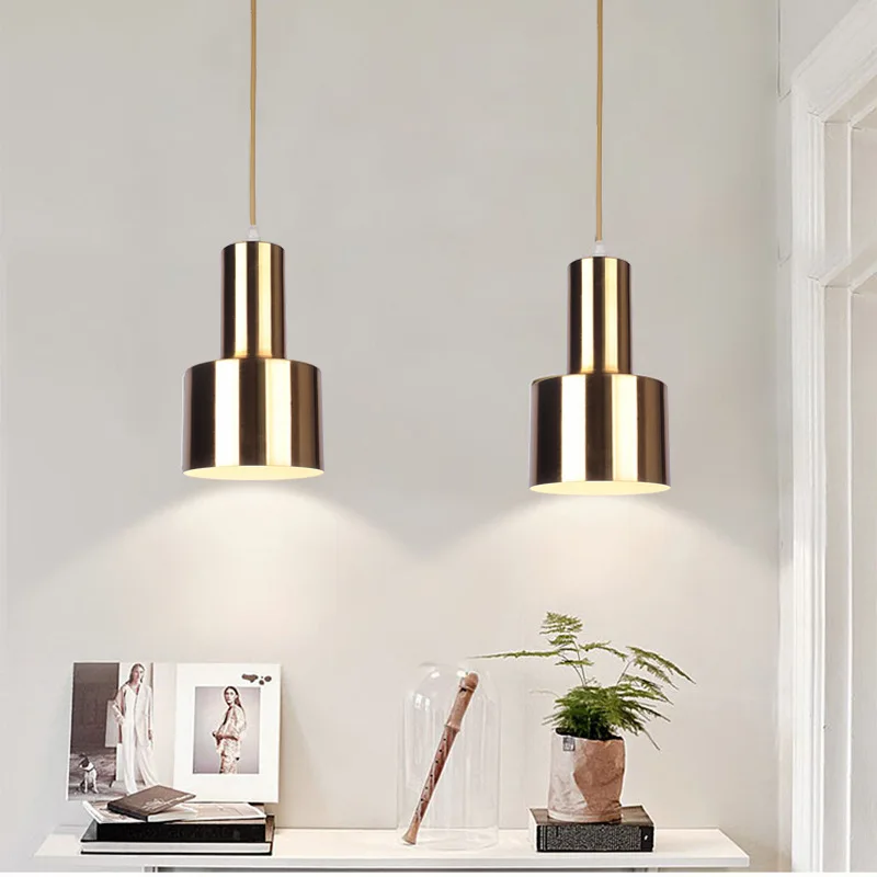 Moderno Nordic Ins Color Rame Ferro Piccola Lampada a Sospensione Ristorante Lampada da Comodino Camera da Letto Lampada a Sospensione Interna
