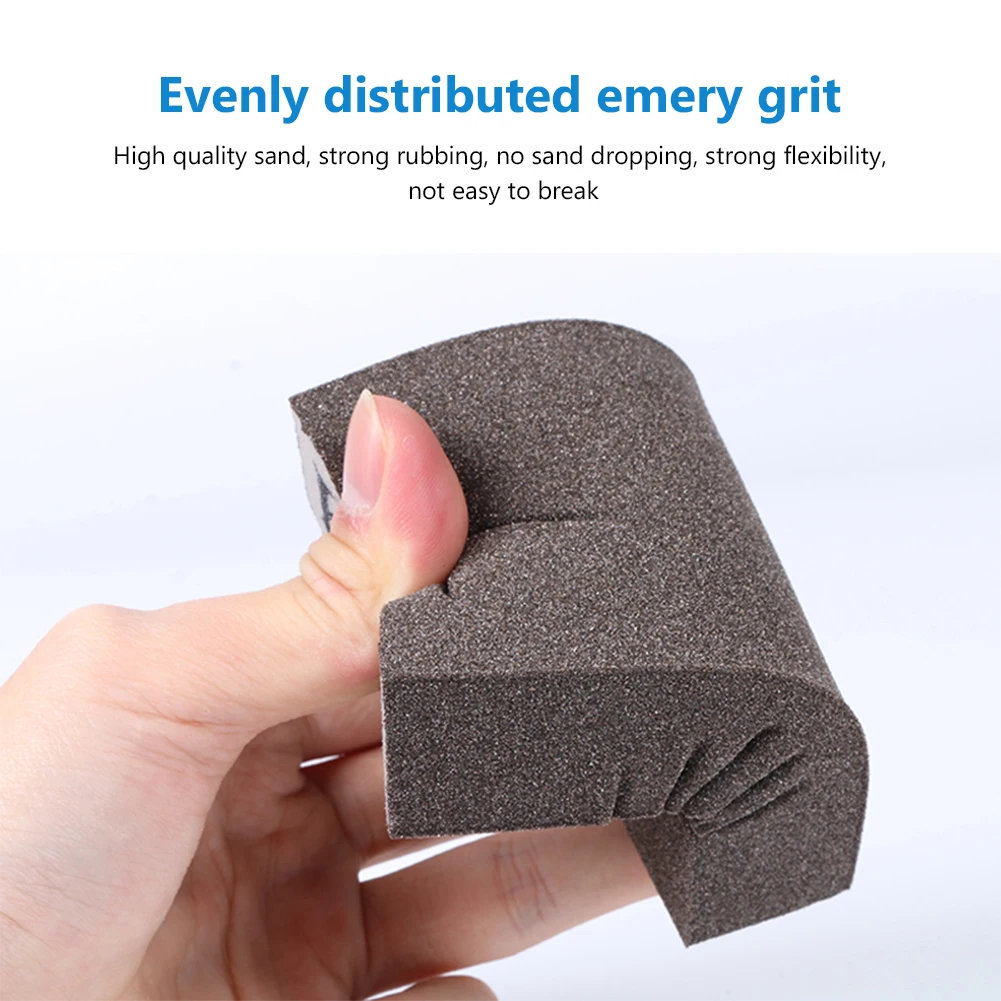 Sponge Wet Block Emery Pad 120 180 240 320 600 1000 Grit Medium Flexible Dry Abrasive Drywall Polishing Kitchen Cleaner Sanding