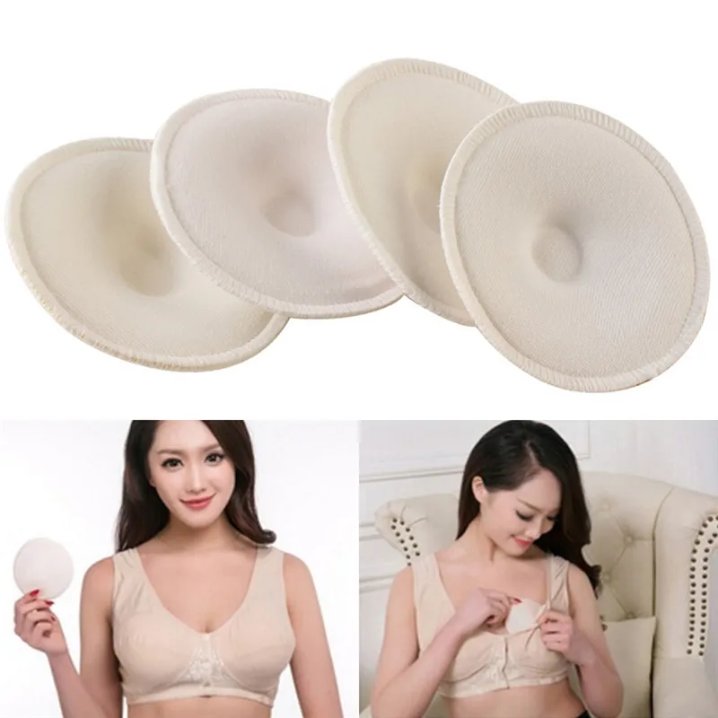 6/8/10/12Pcs Feeding Breast Pads Soft Absorbent Cotton Washable Reusable Breastfeeding Breast Nursing Pads White Nursing Pads