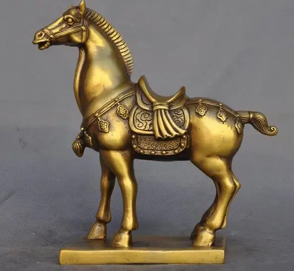 

Chinese Fengshui Brass Success Running Tang Horse Horses Animal Statue Sculpture