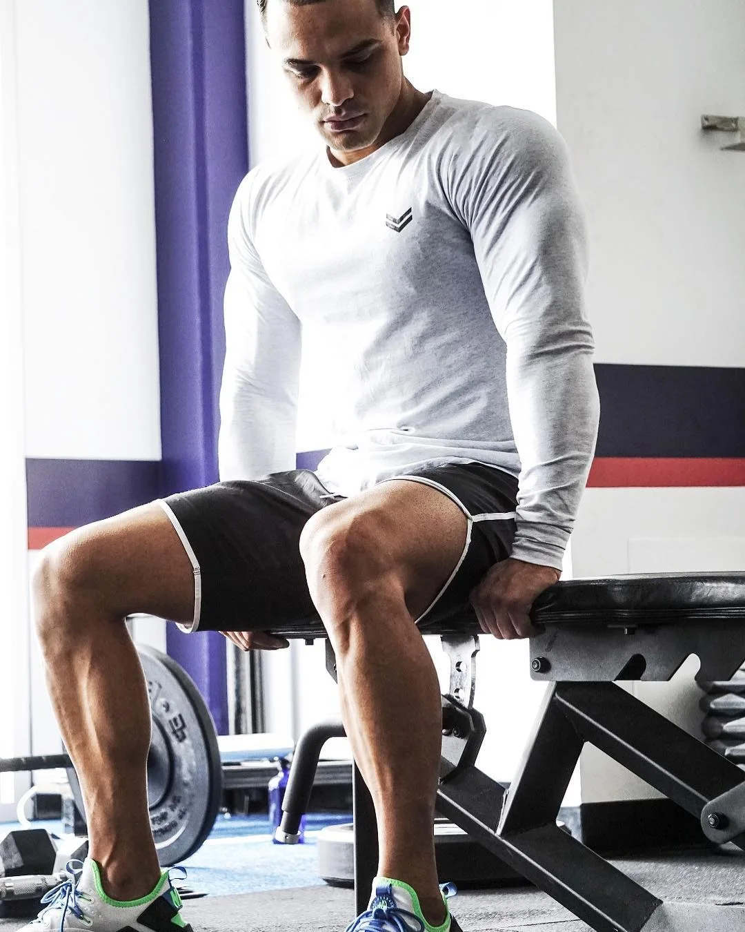 Long Sleeve Tshirt Men Solid Color Cotton T-shirt Bodybuilding Underwear Shirts Spring Jogger Sports Muscle Exercise 3XL