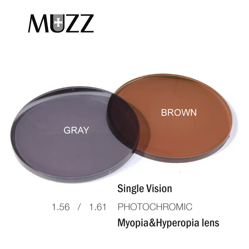 MUZZ 1.56/1.60/1.67/ Index Aspheric Photochromic Lens Prescription Myopia Presbyopia Eye Glasses Lens Anti-Radiation Resin Lense