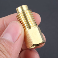 R12 to R134A Adapter Conversion Quick Connector 1/4’’ SAE Female X 1/2’’ Acme Male Refrigerant Adapters for AC R134A Refrigerant