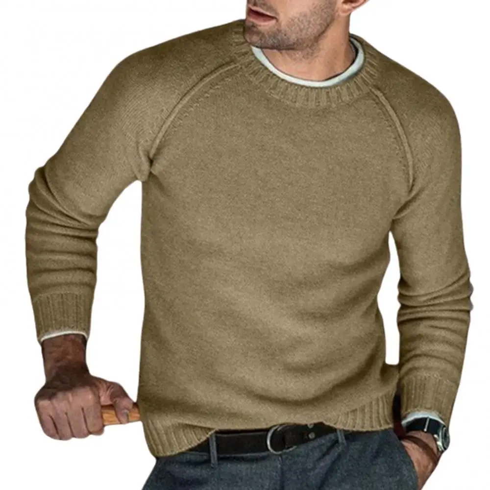 

Hot Sale Casual Fashion New Men Long Sleeve O Neck Solid Color Jumper Autumn Winter warm Knitted Sweater Pullover Plus Size 2021