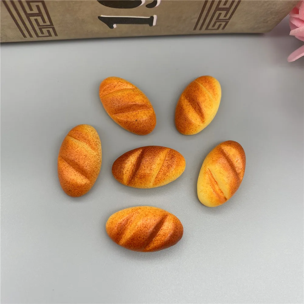 Resin Simulation Bread Miniature Hot Selling Kawaii Bread Scrapbooking Crafts For DIY Phone Earrings Accessories