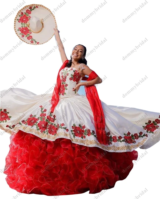 vestidos de fiesta rojos y blancos 2023