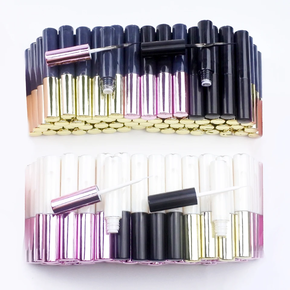 Eyelash กาวขายส่ง5/10/30/100Pcs สีขาวและสีดำ Lashes กาว Peralatan Rias ฉลากส่วนตัว