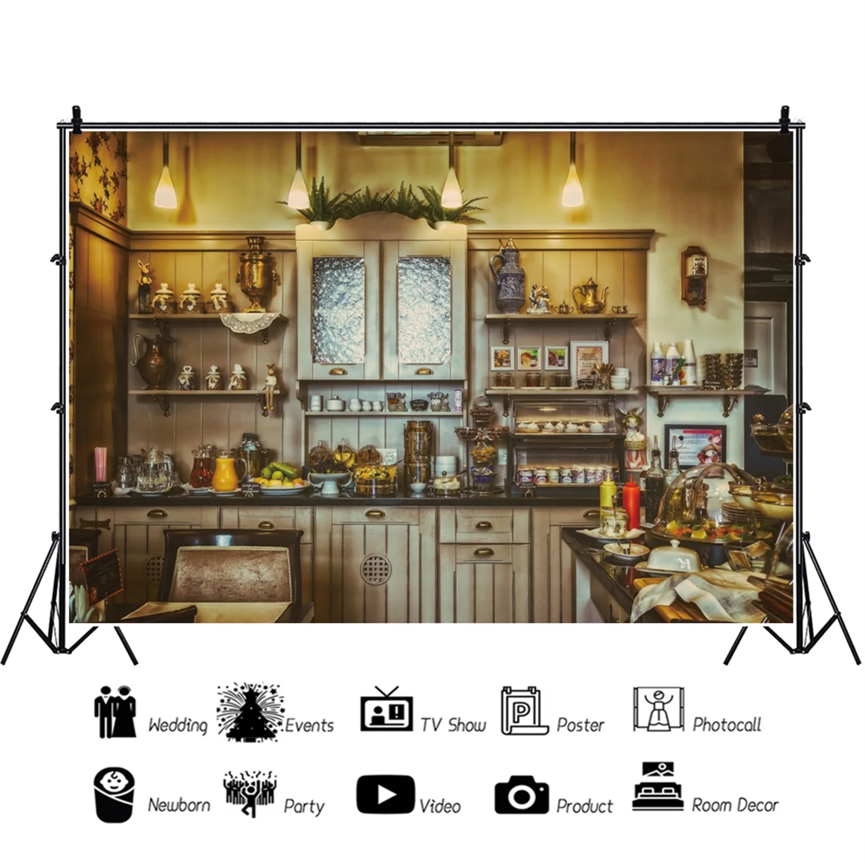 Laeacco Nội Thất Gỗ Vintage Ban Bếp Trang Trí Nhà Nhiếp Ảnh Phông Nền Chụp Ảnh Ảnh Nền Cho Studio Ảnh