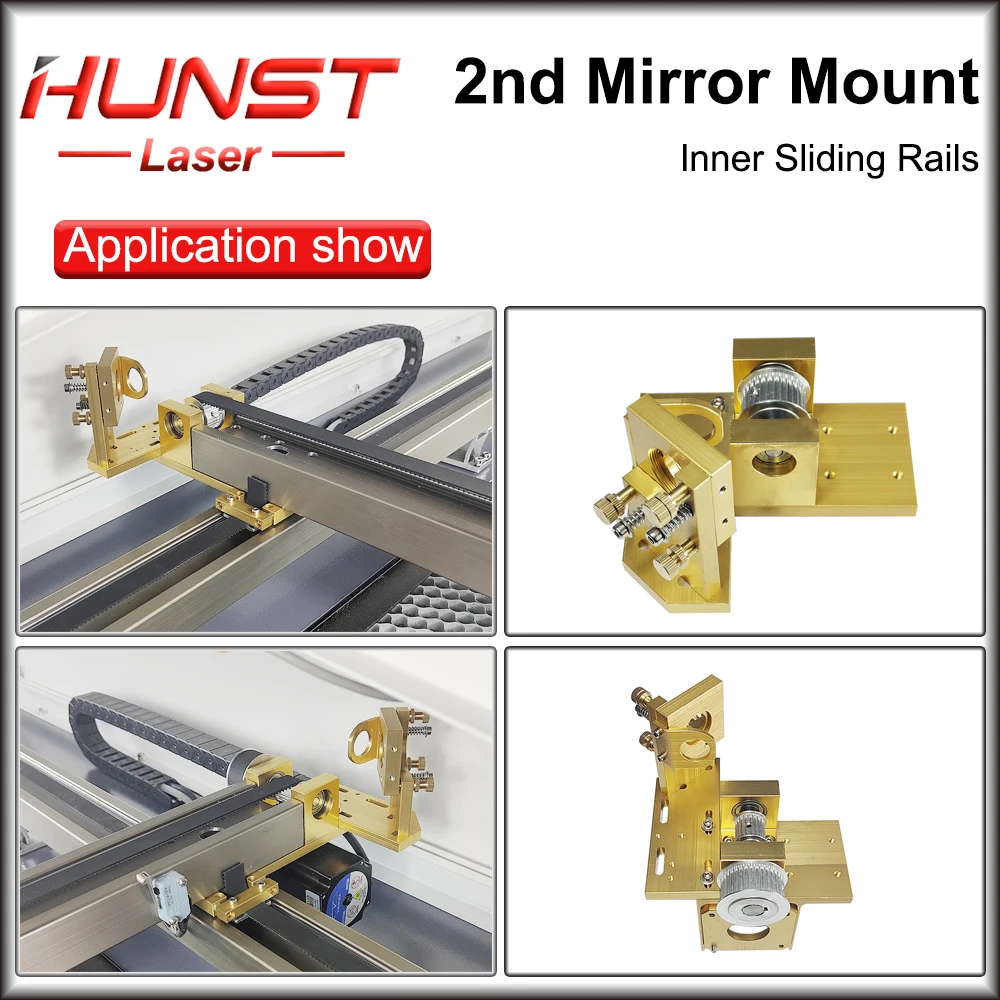 Imagem -06 - Hunst Laser Gravação e Máquina de Corte Acessórios Eixo x Motor Base Refletor Suporte Synchronous Conjunto Roda Co2