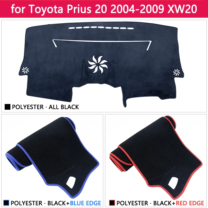 Para toyota prius 20 2004 2005 2006 2007 2008 2009 xw20 anti-deslizamento esteira do painel capa almofada pára-sol dashmat acessórios do carro tapete