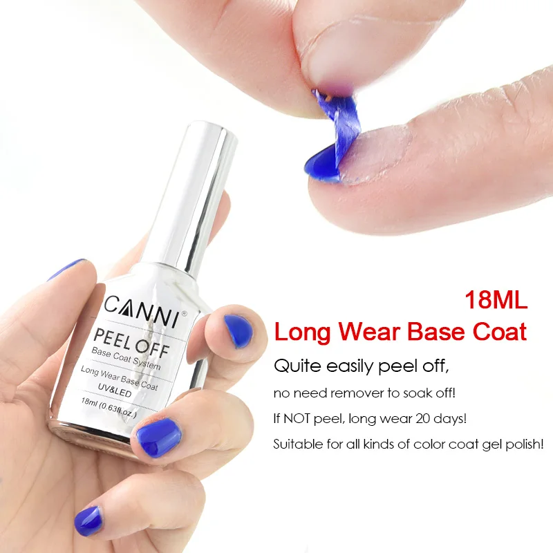 CANNI 18ml TPO-freier Langanhaltender No-Wipe Bright Topcoat Peel-off Base Coat 5g Kristall Magnetischer Katzenaugen-Gel Funkelnder Glitzer-Lack – Detail 12
