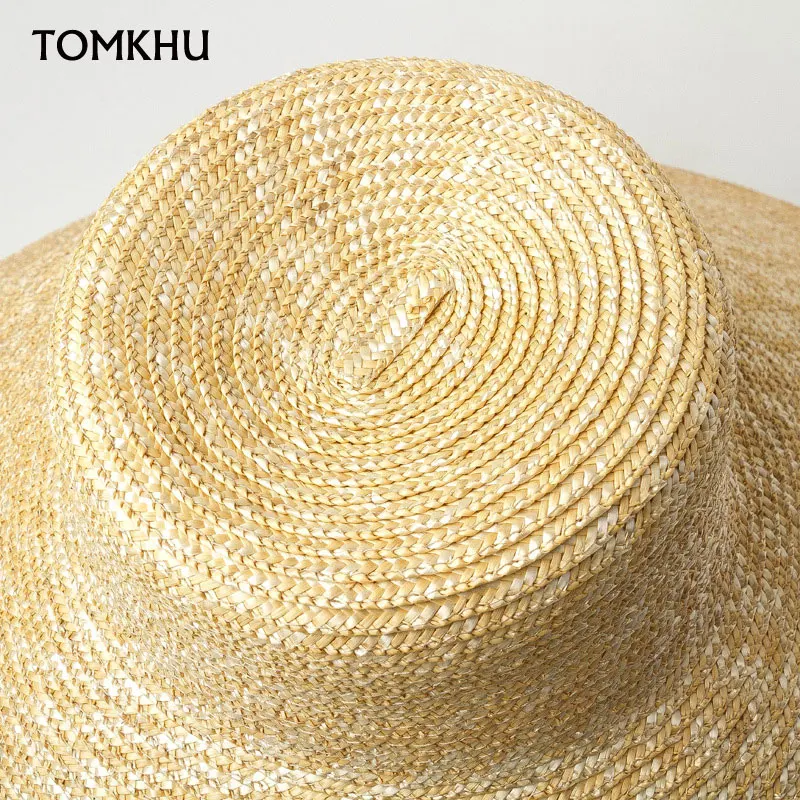 25cm New Fashion Handmade Plus Big Brim Modeling Straw Sun Hats Women Female High Quality Beach Hats Large UV Bucket Hat Gifts