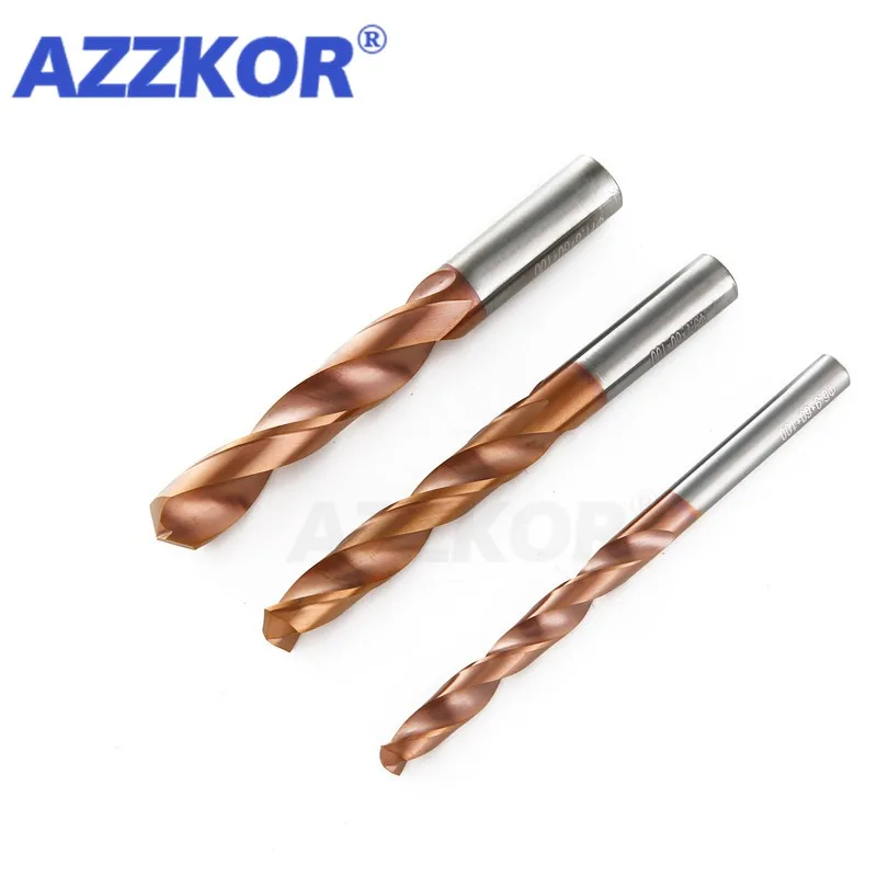 Carbide Alloy 3D Drill Tungsten Steel Super Hard Stainless Twist Bit Straight Handle Solid Interval Bronze For CNC Lathe Machine