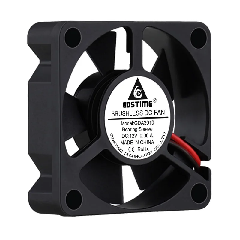 2 pezzi Gdstime DC 12V Fan 3CM 3010 2pin stampante 3D ventola del radiatore ad alta velocità 30mm x 30mm x 10mm 30mm Mini ventola di raffreddamento per Laptop