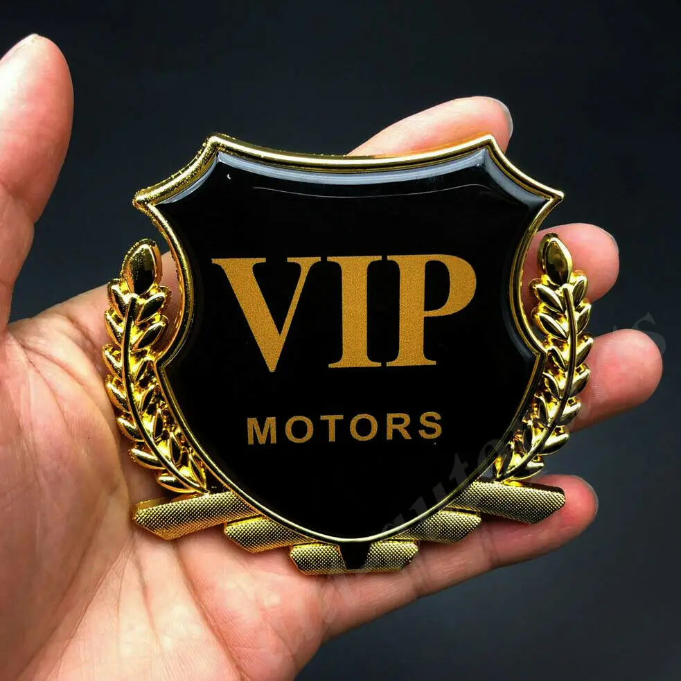 

Metal VIP MOTORS Luxury JDM JP Car Trunk Window Emblems Badge Decal Sticker