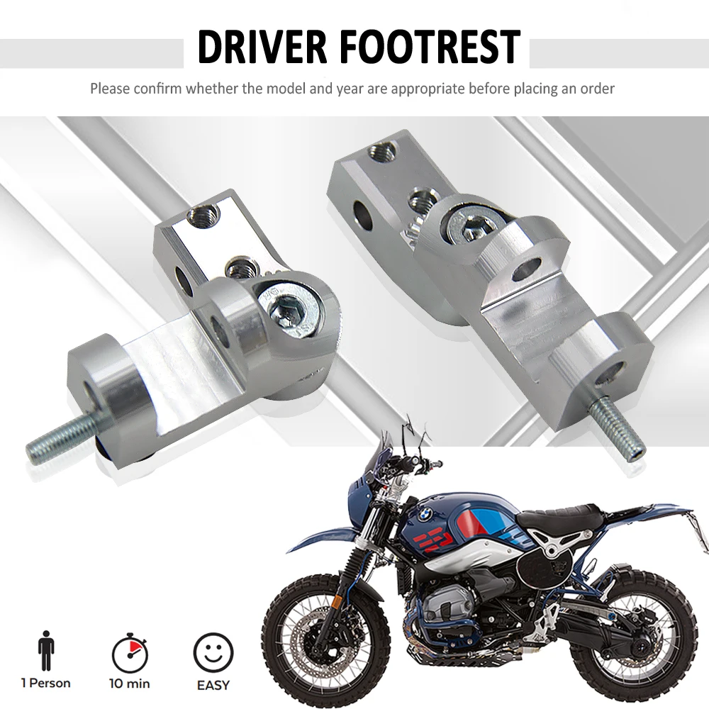 

NEW Motorcycle Adjustable Driver Footrest Adapter Kits Passenger Lowering For BMW F800ST F800GT F800R F800S F 800 GT ST S R