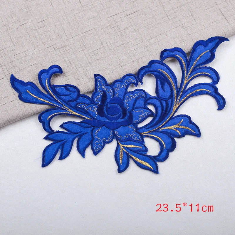 2 pezzi patch per ricamo fiore ferro su adesivo per vestiti Appliques per abbigliamento accessori per cucire artigianato