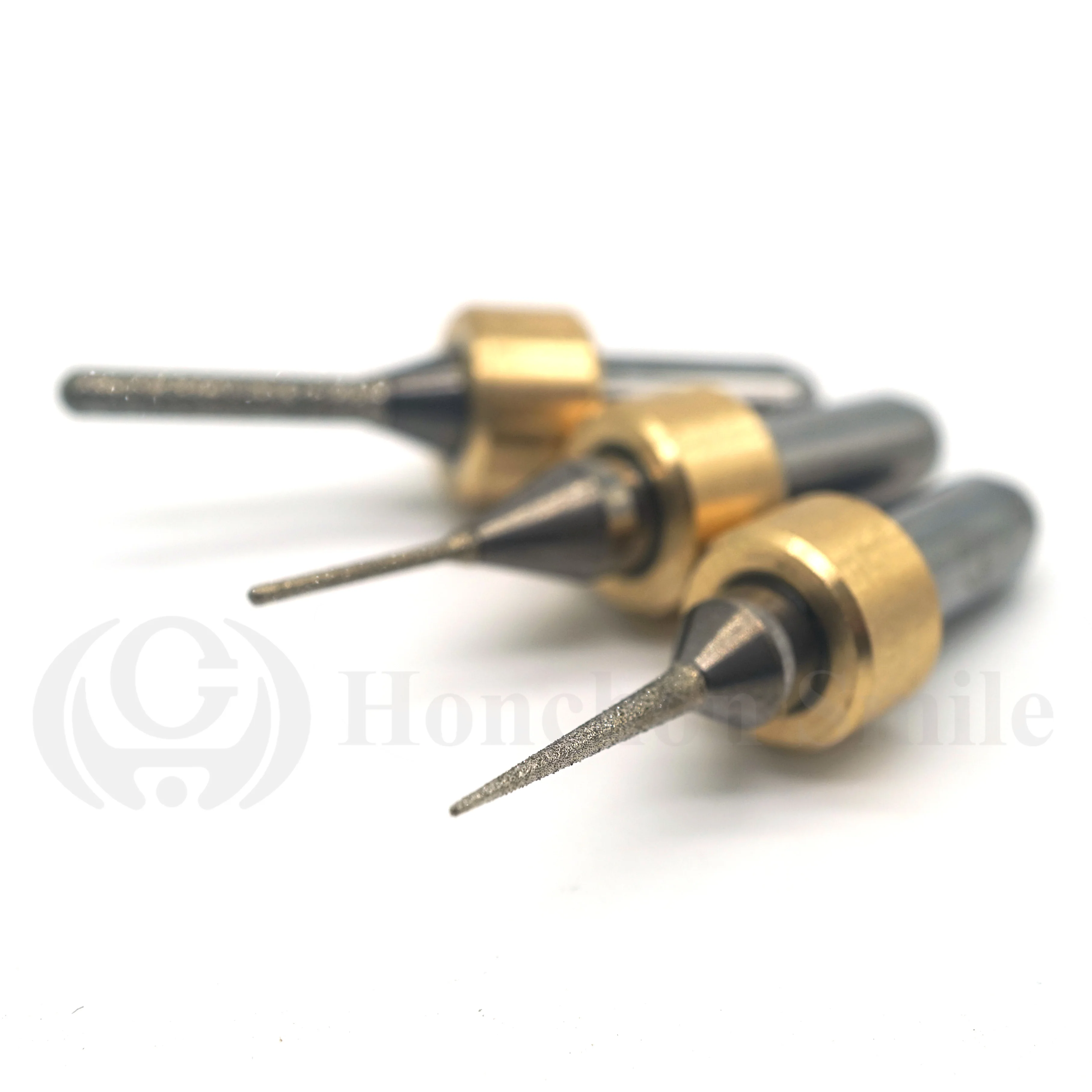 5pcs Imes Icore Compatible Milling Burs for Emax / Disilicate Lithium / Glass Ceramic Block, Shaft 6mm, Sizes 2.5/1.0/0.6mm