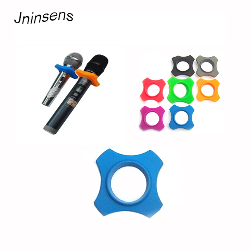 

2 pcs/lot Anti Slip Microphone Protection Soft Silicone Skid Proof Mic Anti-slip Base Non-skid Rolling KTV Replacement Mic Parts