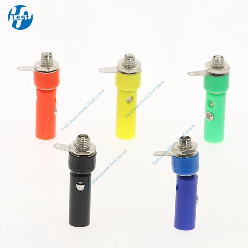 10pcs/lot 5 Color Wire Audio Speaker Cable Banana Plug socket Jack Connectors 4mm Adapter Binding Post