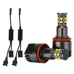 2Pc 120W H8 LED Angel Eyes Fog Light Halo Ring Headlight Canbus For BMW E60 E61 E63 X5 E70 X6 E71 E90 E91 E92 E93 M3 E89 E82 E87
