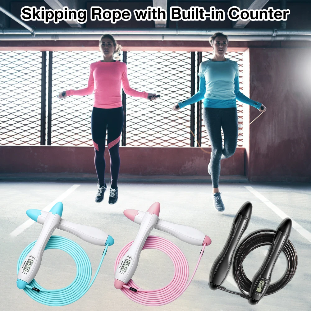 Men And Women Sport Count Skipping Rope Digital Calorie Setting Children Exercise Adjustable Skipping Rope