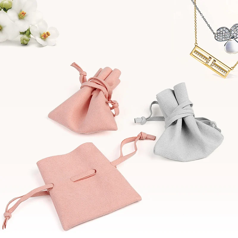 New Arrival Travel Portable Storage Jewelry Ring Necklace Ear Nail Storage Bag Jewelry Dust-proof Purse Small Cloth BagWholesale