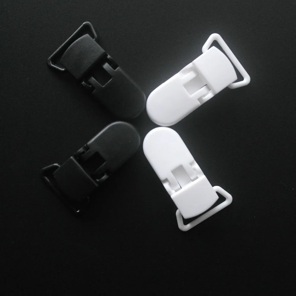 Sutoyuen 40 Stück Hot D-Form Kam Kunststoff-Schnullerclips Kunststoff Baby Schnuller Schnuller Hosenträgerkette Halter Clips für 20 mm Band – Detail 8